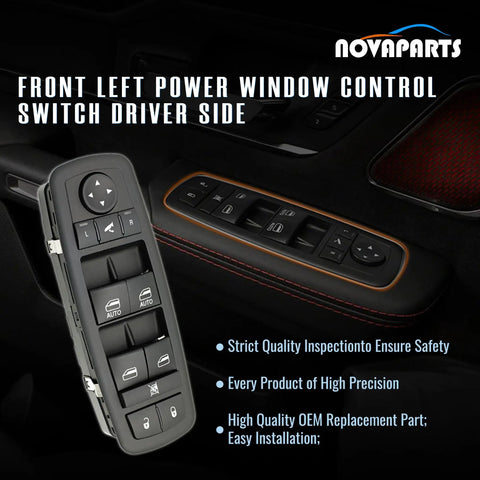 Driver Side Power Window Master Switch Fits 2016 2018 Ram 1500 2500 3500, 2019 2024 Ram 1500 Classic Laramie, Chrysler 300 2012, And Dodge Journey 2011 2012 Auto Window Button
