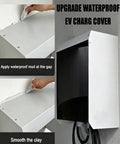 Top Shelf Electric Vehicle Charger Cover Box Crafted From Solid Galvanized Steel Featuring Magnetic Acrylic Panel for wall mounted outdoor EV charging.