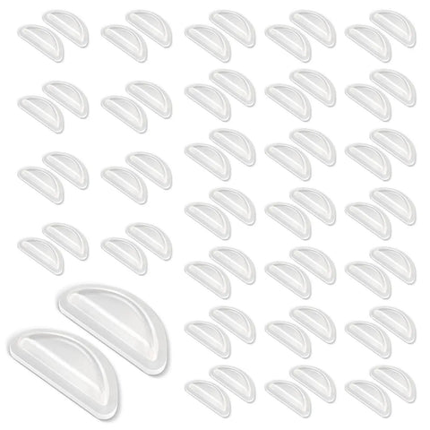Ultra Comfy 30 Pair Anti Slip Silicone Nose Pads For Glasses And Sunglasses featuring 5mm thick D shape airbag cushions.