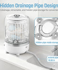 Ultra Compact Cordless Washing Machine with hidden drainage pipe design for convenient fast drainage and space-saving.