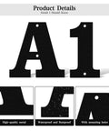 3 Inch Black Metal House Numbers And Letters With Nail Kit For Garden Door Mailbox Decor Easy To Install Modern Address Numbers