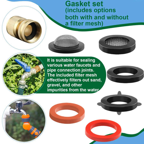 Universal Faucet Washer And O Ring Kit 1075Pcs With 18 Heat Resistant O Rings 10 Beveled And Flat Washers 14 Gasket Types