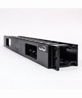 1U Horizontal 19 Inch Rack Mount Cable Management Raceway Panel With Cover Black for clean cable management in server racks, screws included