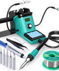 Soldering Iron Station Kit With 60W Soldering Iron, PID Temperature Control, ESD Safe, 12-In-1 Helping Hands, Solder Dispenser