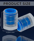 Glow In The Dark Tire Valve Caps Set Of 20 Fluorescent Valve Stem Caps showing size dimensions in inches