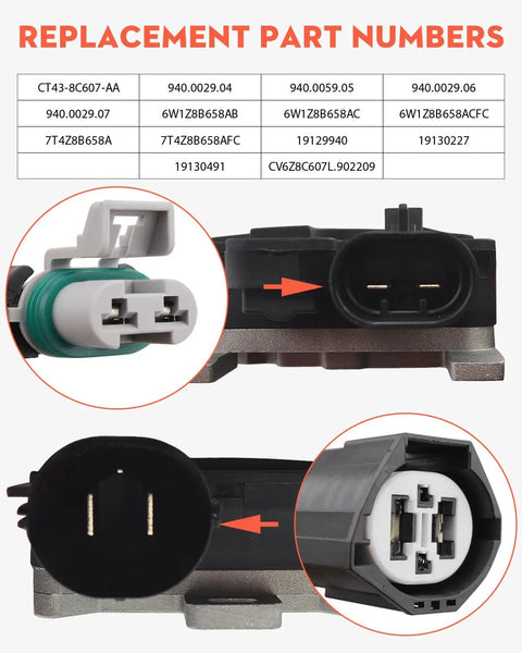 Cooling Fan Relay Module Harness Replacement Kit for Ford Lincoln Mercury Mazda Focus Crown Victoria Town Car Grand Marquis and More Plug and Play Ready OEM Grade 902209 6W1Z8B658AC connectors close-up view