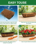 Two Pack 24 Inch Coconut Liners For Planters Trough Coco Liners For Window Boxes Fence Flower Baskets Hanging Baskets