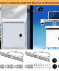 Hella Durable Outdoor Electrical Box With IP65 Waterproof Steel Cabinet and Dead Simple One Piece Ventilation Shell with accessories