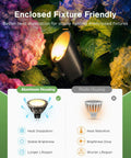 Heavy Duty Mr16 Led Bulbs 2700K Warm White Gu5.3 Base Non Dimmable 6 Pack Solid Aluminum Housing with flowers.