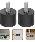 Adjustable M6 Threaded Furniture Levelers With Rubber Pads For Easy Height Adjustment And Easy Installation Anti Slip And Noise Reducing Furniture Leg Leveling Feet For Quiet Floor Friendly Homes black rubber feet with M6 screw