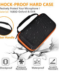 Heavy Duty Dual Wireless Microphone Case For Two Mic Systems With Tough Hard Shell And Soft Lining Plus Dual EVA Trays