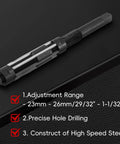 Adjustable Hand Reamer With Square End For Precise Hole Sizing 23-26mm And 29-32mm High Speed Steel Blade