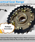 7 Speed Bicycle Freewheel TZ500 Screw On 14-28T with durable steel cogs for urban commuter and city bike, close-up view