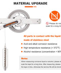 Heavy Duty Stainless Steel Oil Tank Gauging Tape 33Ft Rugged Explosion Proof Anti Static Sounding Tape With Plumb Bob Corrosion Resistant Fuel Tank Gauge For Acid Alkali Alcohol Benzene And High Temperature Liquids with stainless steel measuring tape and plumb bob, highlighting corrosion and high temperature resistance.