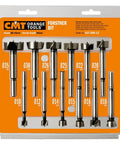 12 Piece Forstner Bit Set Built For Clean Wood Holes With 10 12 14 15 16 18 20 22 25 26 30 35 Mm, 8-10 Mm Shanks, SP Steel, Right Hand Cut, Ultra Sharp Boss Grade Bits In A Clamshell Case For Drill Presses And Cordless Drills.