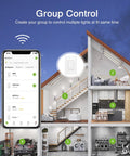 Smart home control with Three Way WiFi Light Switch 4 Pack No Hub Needed Works With Alexa And Google Home 2.4GHz neutral wire