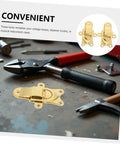 Retro Metal Duckbill Hasp Locks For Bags And Boxes With Secure Toggle Buckle Replacement Hardware on tools background.