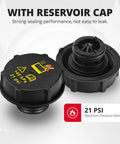 Sturdy Pressurized Coolant Reservoir Tank With Cap Straight Swap For 2012-2018 Ford Focus Escape Cmax And Transit Connect No Fuss Oem Replacement 8V618K218AC with screw-on cap rated 21 PSI.