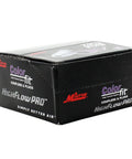 Front view of a Milton Colorfit HighFlowPro V-style purple 1/4 in NPT male plugs box of 20