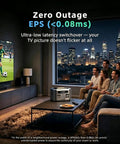 Solid 2048Wh LiFePO4 Power Station Pumping 3200W Output With Three 200W Solar Panels Plug And Play Solar Generator Kit For RV Adventures And No Sweat Home Backup powering a TV in a living room during a gathering.
