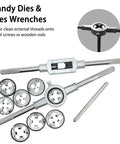 110 Piece Tap And Die Set For Threads M2 To M18 With Pro Grade Adjustable Handles Hardened Alloy Steel Full Accessories