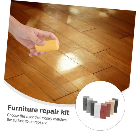 Laminate Floor Repair Kit With Color Wax Blocks For Scratch Repair And Hole Filling On Countertops, Tiles, And Furniture DIY Friendly