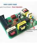 Close-up of 180W PCB assembly for High Power 40KHz Ultrasonic Cleaner with transducer, showing power adjustment features.