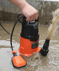 Beefy 1HP Submersible Sump Pump For Dirty Water And Clean Water, 4200GPH, 29 Ft Lift, Solids Up To 1.25 Inches, Auto Float Switch