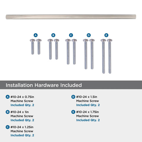 Polished Nickel Appliance Bar Pull 18 Inch Center to Center Contemporary Cabinet Drawer Handle with screws included