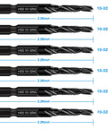 Six Piece 10-32 Nc Combo Drill Tap And Countersink Bit Set Crafted From Premium High Speed Steel With A Tough Anti Rust Coating.