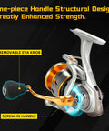 Side view of Speedy Spinning Reel With 6.2 To 1 Gear Ratio And 10 Plus 1 Corrosion Resistant Bearings, 24 Lbs Max Drag