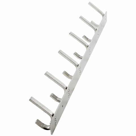 Heavy Duty 304 Stainless Steel Coat Rack Rail With Six Hooks Brushed Finish Wall Mount Towel Hook Bar For Bathroom Bedroom Hallways Foyers Office Home Decor