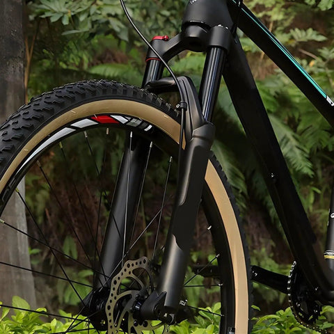 100mm Travel Threadless Front Suspension Fork For 27.5 Inch Mountain Bikes With Disc Brake Compatibility And Mechanical Lockout