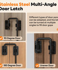 2.36 Inch Stainless Steel Sliding Door Loop Lock U Bolt With 90 And 180 Degree Installation for various door angles