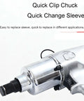 Pro Level Air Powered Impact Wrench With A Badass Titanium Hammer Core and quick change sleeve for easy application adjustments.