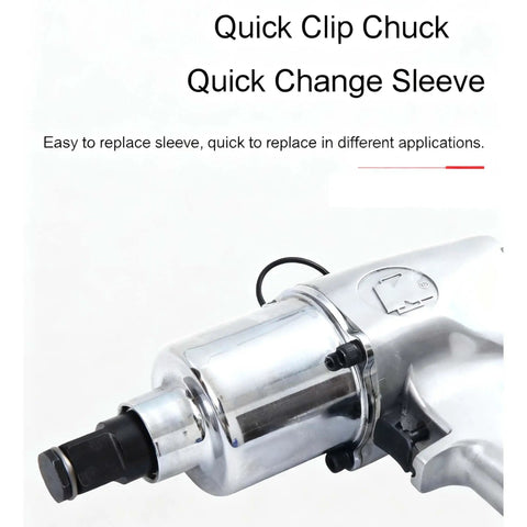 Pro Level Air Powered Impact Wrench With A Badass Titanium Hammer Core and quick change sleeve for easy application adjustments.