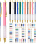 Bulk 100 Pack Ballpoint Pens With Comfy Grip 1.0mm Medium Point Retractable Black Ink Smooth Writing Colorful Pens Set