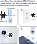 ESD anti-static mat kit with blue wristband and grounding cord, gray, 15.9 x 12 in