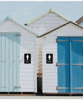 Beach huts with ADA Compliant Braille Restroom Sign For Business With Double Sided 3M Tape ABS Plastic 9 By 6 Inches Ideal For Offices And Restaurants Bathroom Signage With Raised Letters And Icons