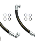 2 Pack Upgrade AW29374 Hydraulic Hose Fits Front Loaders For D120 D160 D170 H120 H130 H160 H165 120E 120R 200X 200CX 210 300 300X 300CX 300E 300R 400E 400X 400CX 410 419 420 430 512 black hose with fittings and O-rings