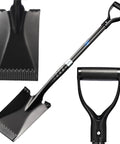 Lightweight Carbon Fiber Shovel With Ergonomic Handle For Gardening, Heavy Duty Flat Spade For Digging And Edging, 43 Inch Long Trenching Tool