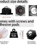 Product size details of 12 Pack 1 Inch Self Adhesive Caster Wheels For Furniture Moving Gear with adhesive pads and screws.