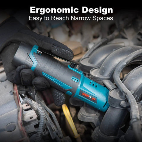 Cordless Electric Ratchet Wrench Kit Three Eighths Inch 400 RPM 12V Power Ratchet Driver used in car engine for repairs