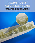 Dope Heat Shrink Spade Connectors Kit With KableSeal Tech, assortment case with tamper-proof latch, clear view of spade connectors