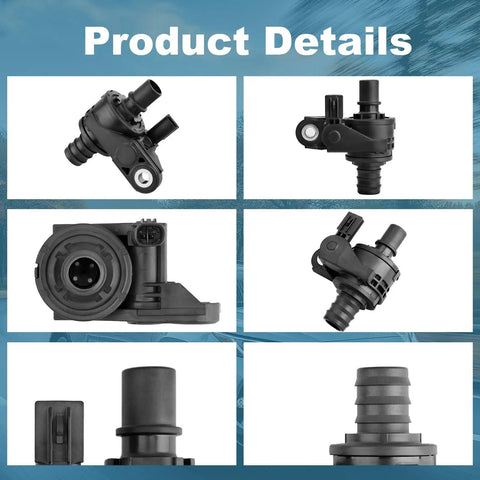 Heavy Duty Coolant Water Bypass Control Valve Straight Drop In Replacement For Toyota Camry And RAV4 Replaces 16671 25010 detailed view of parts and connections.