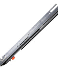 Dead Silent Glide Undermount Soft Close Drawer Slides 6 Pair 21 Inch full extension ball bearing cabinet hardware view from side