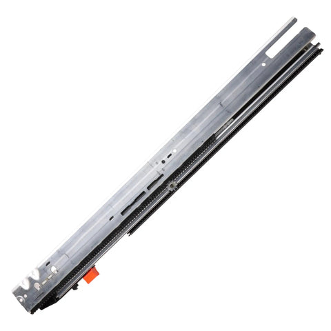 Dead Silent Glide Undermount Soft Close Drawer Slides 6 Pair 21 Inch full extension ball bearing cabinet hardware view from side