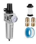 Industrial Grade Heavy Duty Particulate Filter And Air Regulator With Metal Bowl For Paint Spray Three Quarter Inch NPT Manual Drain