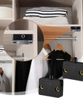 Badass Cabinet Door Switches For Closet Light With Auto Magnetic Trigger 8 Pack Easy Peasy Mounting Kit on wardrobe shelf.