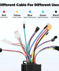 Brushless Electric Bicycle Controller Kit 36V And 48V 750-1200W With FOC Sine Wave For Ultra Quiet, Ultra Smooth Ride, Effortless City Commute, Weekend Cruisin, And Quick Performance Upgrades. controller wiring colors